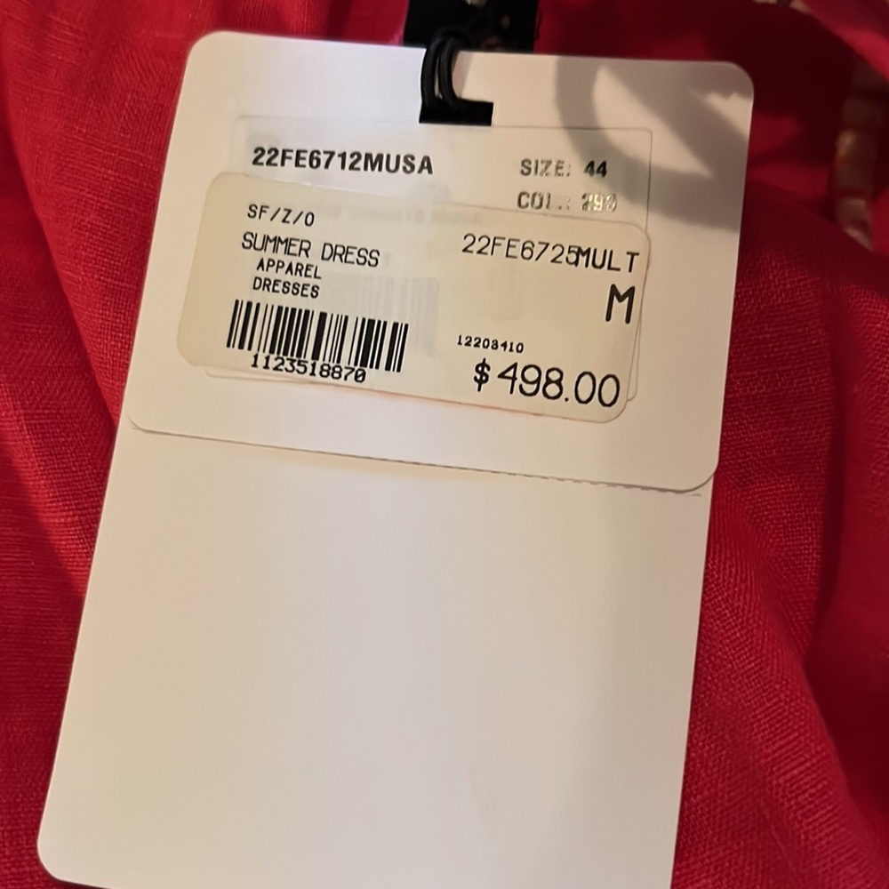 135. SFIZIO Linen Maxi Dress In Raspberry, Size Medium - Picture 15 of 17